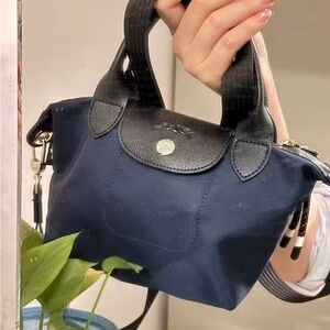 Longchamp Mini Bag in Navy and Black